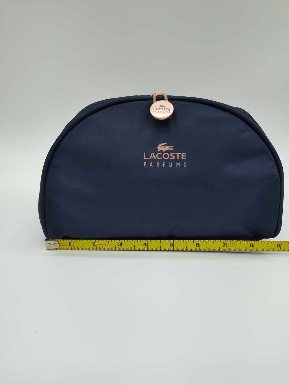 LACOSTE PARFUMS Navy Cosmetic Toiletry Bag Travel Makeup Case NWT NIP - Picture 2 of 7
